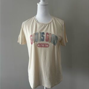SHEIN Cream Graphic Tee